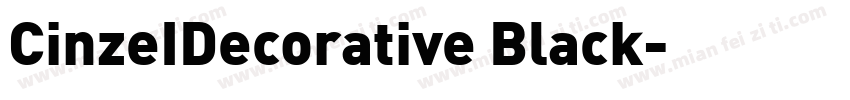 CinzeIDecorative Black字体转换